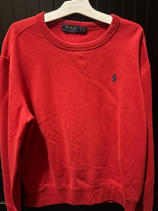 Polo Ralph Lauren Tops - Polo by Ralph Lauren Women's Bright Red Crewneck Sweatshirt with Navy Pony